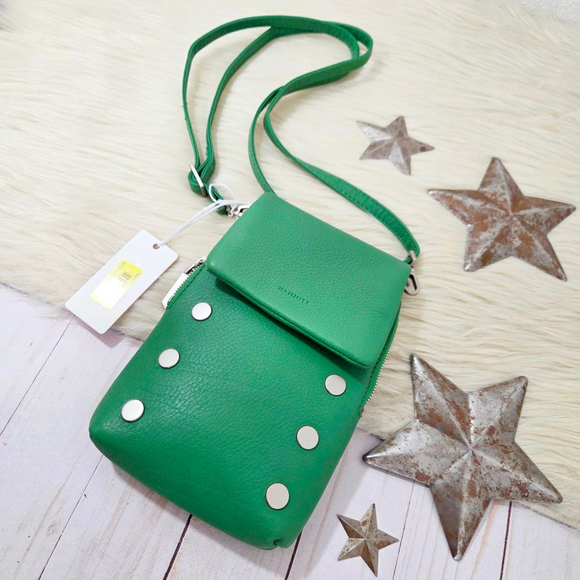 Hammitt VIP Mobile convertible crossbody bag Lime Zest green brushed silver new - Picture 4 of 8